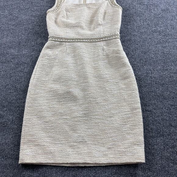 Lilly Pulitzer Dress Women 2 Dana Shift Mini Gold Metallic Beaded Classic Preppy - Picture 5 of 14